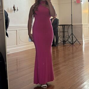 Club L London dark pink long dress